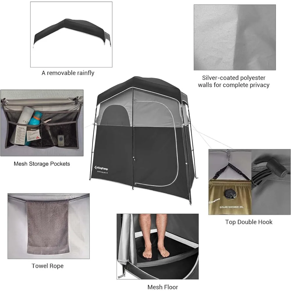 Camping Shower Tent Oversize Space Privacy Tent Portable Outdoor Shower Tents for Camping