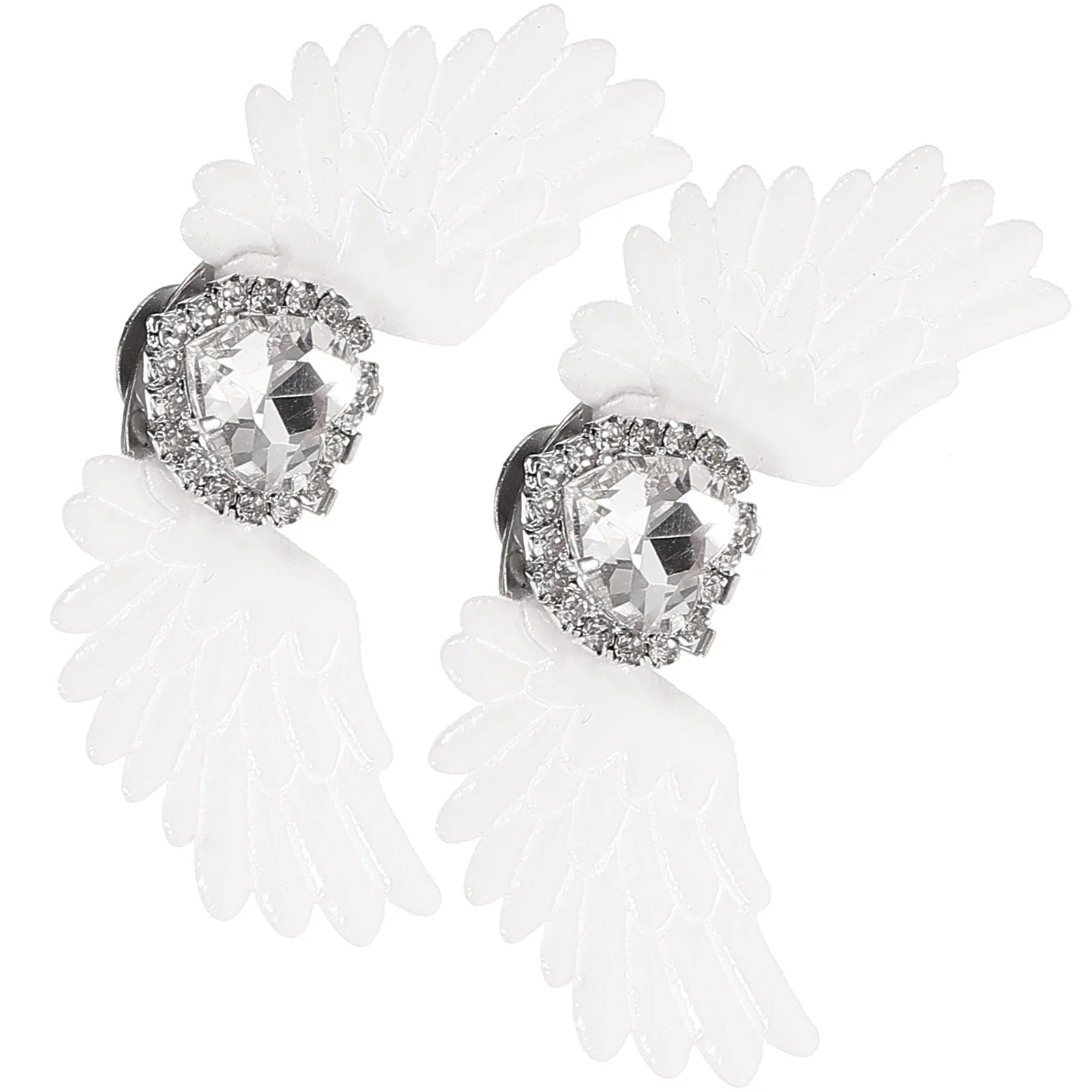 

1 Pair Heart Rhinestone Decorative Shoe Clips for Women White Crystal Buckles Boots Accessories