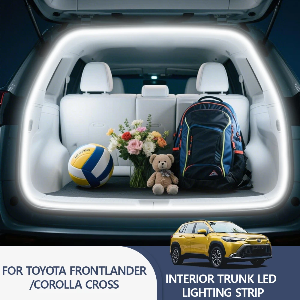

ДЛЯ TOYOTA FRONTLANDER/COROLLA CROSS задний багажник светодиодные полосы световой панели багажника внутренняя декоративная лампа полоса атмосферного освещения