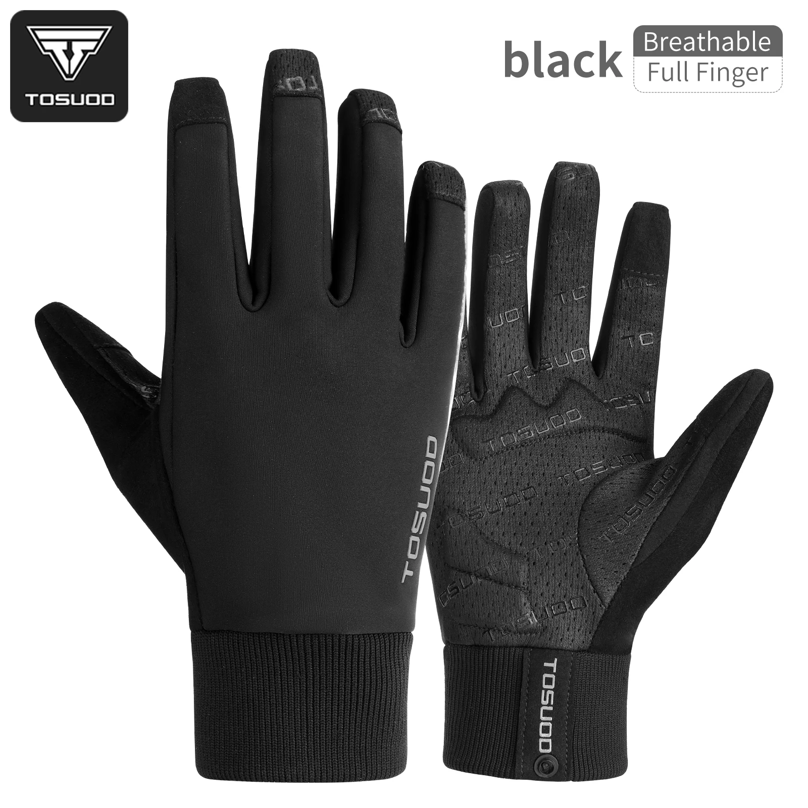 

TOSUOD Warm Cycling Gloves Non-Slip Wear Shock Proof Breathable Gloves Touch Screen Fleece Bike Gloves For Autumn Winter