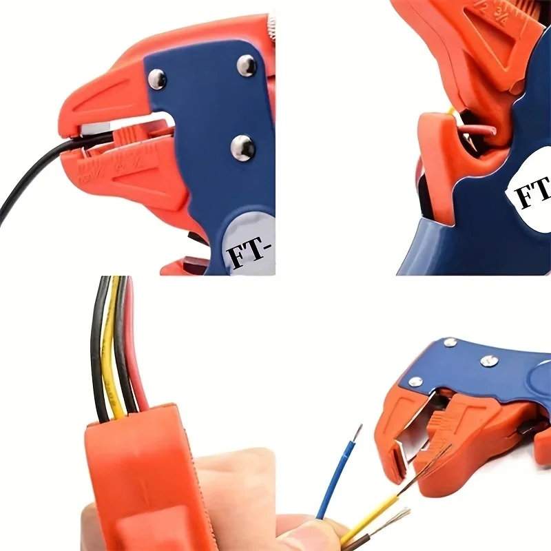 Automatic Wire Stripper Flatwire Cutter Stripping Plier 0.2 to 6mm Range Length Adjustment For Electrician Crimping Pliers