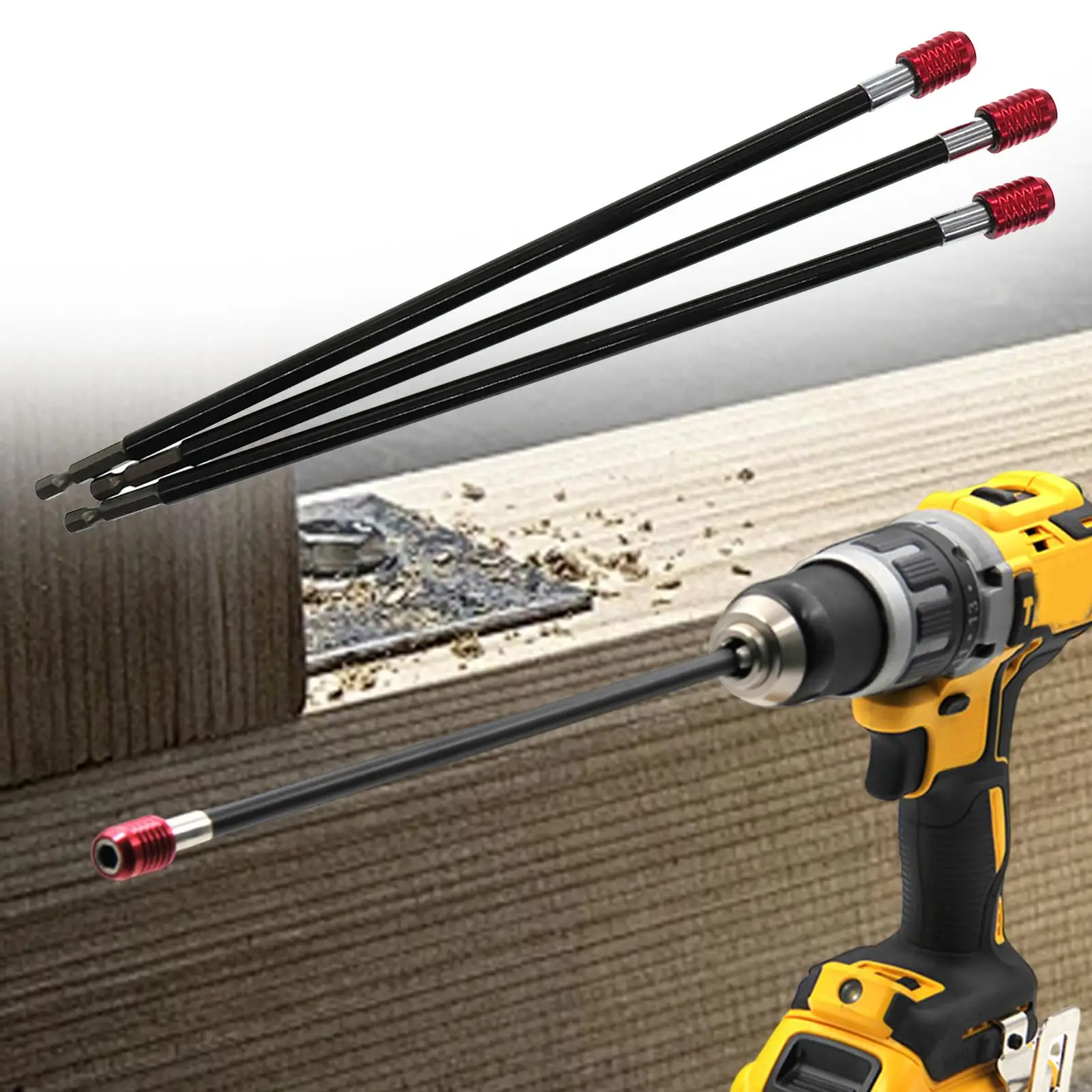 

3 шт., удлинитель для сверла, держатель для сверл, отвертка, портативный удлинитель для ударной отвертки, 1/4 дюйма, шестигранный держатель бит