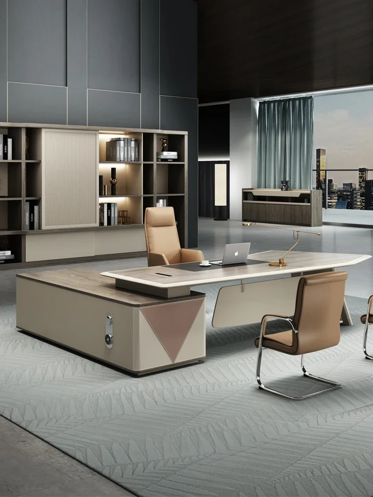 

Creative office desk and chair combination atmospheric manager desk manager desk simple modern office furniture