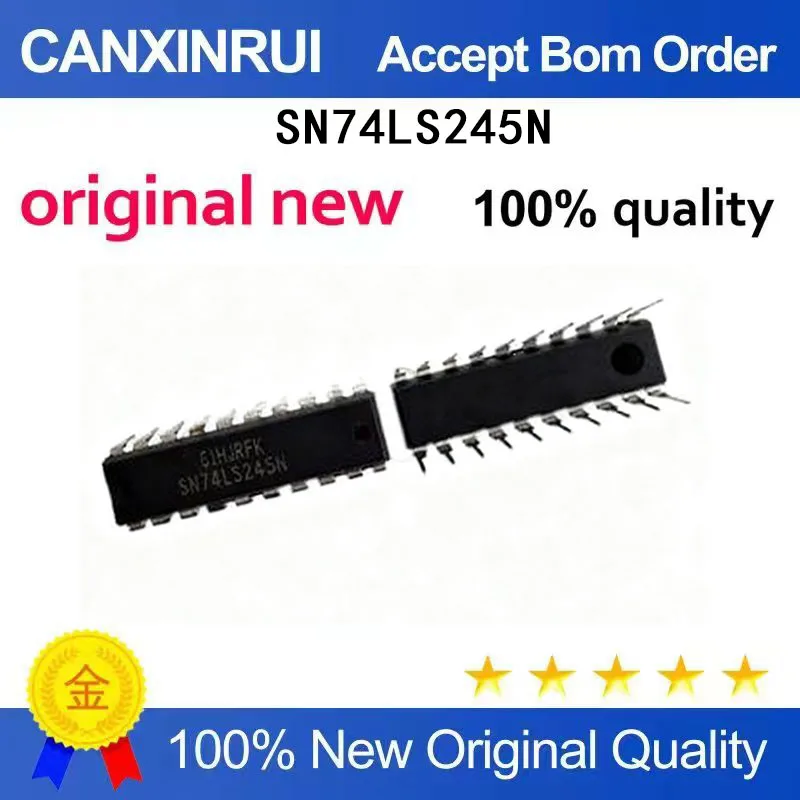 (5 Pieces) Brand new original SN74LS245N DM74LS245N DIP-20 chip in stock