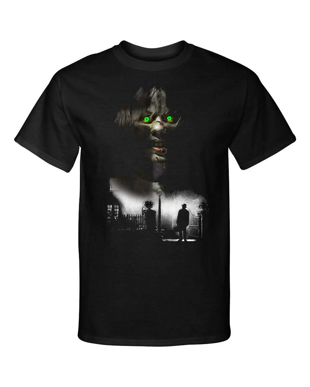 

The Exorcist Cross Halloween Horror Graphic Scary Fashion Tee Shirt T-Shirt