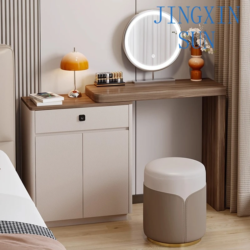 Toiletries Italian minimalist dresser light luxury bedroom with fingerprint lock makeup table vanity Dressing table dressers