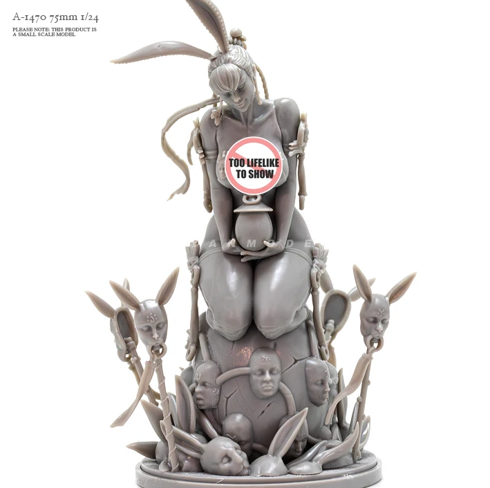 

75mm Resin model kits figure beauty colorless and self-assembled A-1470