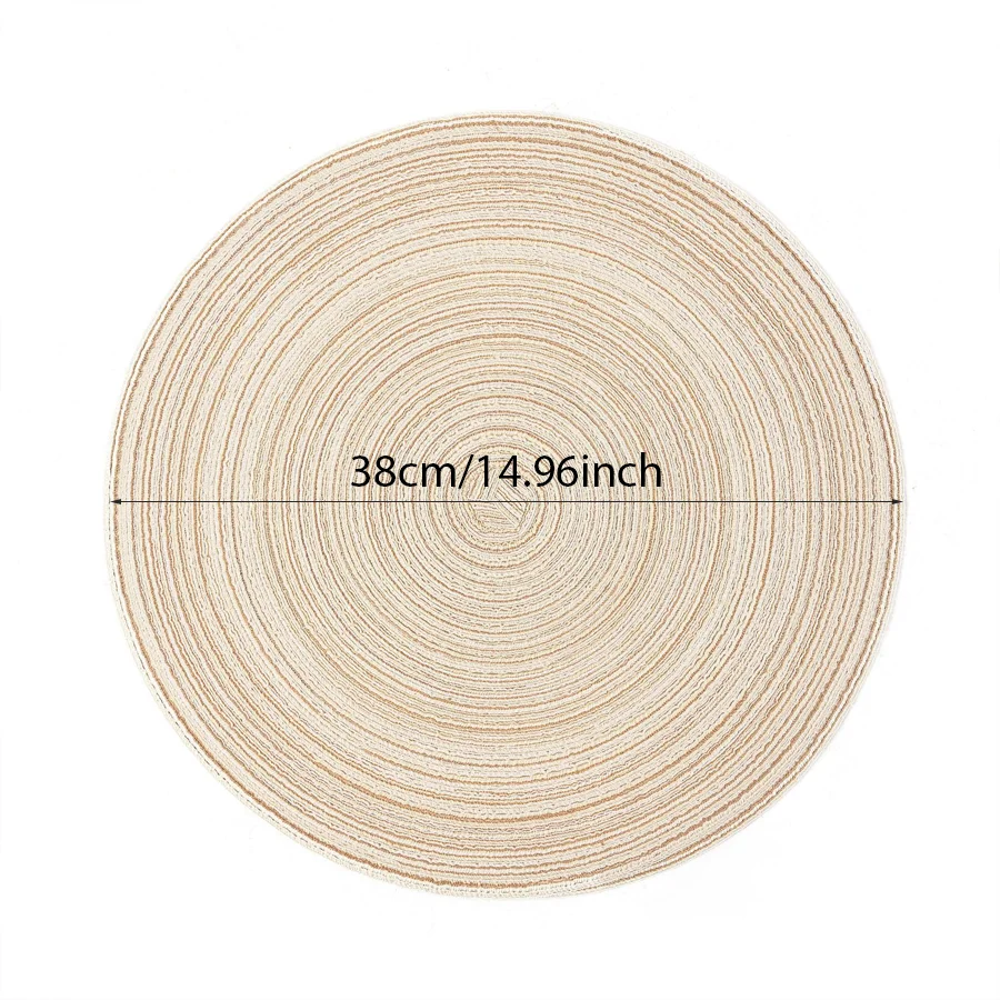 1/2/4pcs Round Woven Heat‑Resistant Placemats, Great for Kitchen Dining Table, Banquet, Party And Daily Home Tabletop Decor XJM