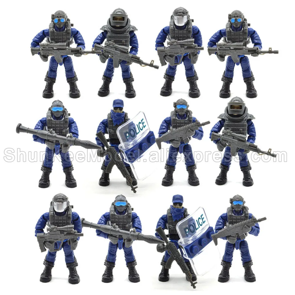 8 pçs chamada de dever militar mini swat soldados figuras armas do exército armas conjuntos modelo blocos de construção bonecas tijolos kit brinquedo menino