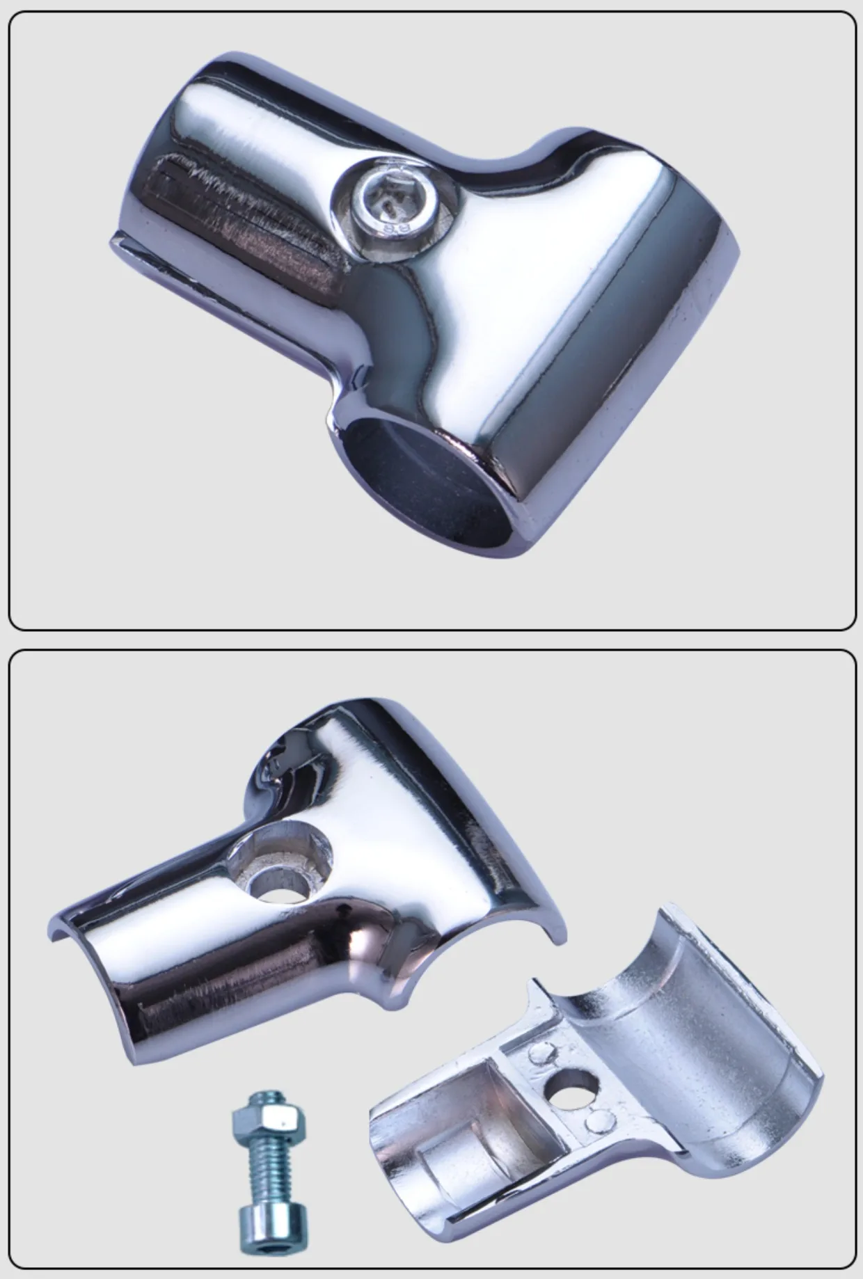 32-25mm Stainless Steel Pipe Connector Round Pipe Joint Elbow T-Type Two-way Clothes Hanger Accessories Display Rack Fasteners