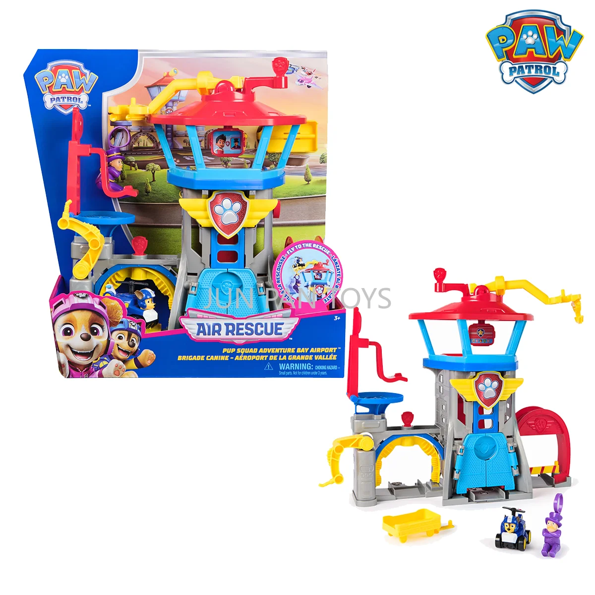 Original Paw Patrol Air Rescue Pup Squad Adventure Bay aeropuerto Playset Chase Taker vehículo lanzador niños juguetes de regalo de cumpleaños