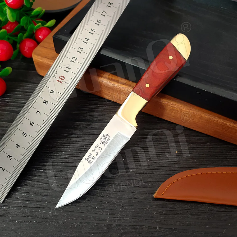 3 Inch High Carbon Steel Boning Knife Meat Cleaver Forged Fish Beef Knife with Sheath Kitchen Chef Butcher Cooking Knife