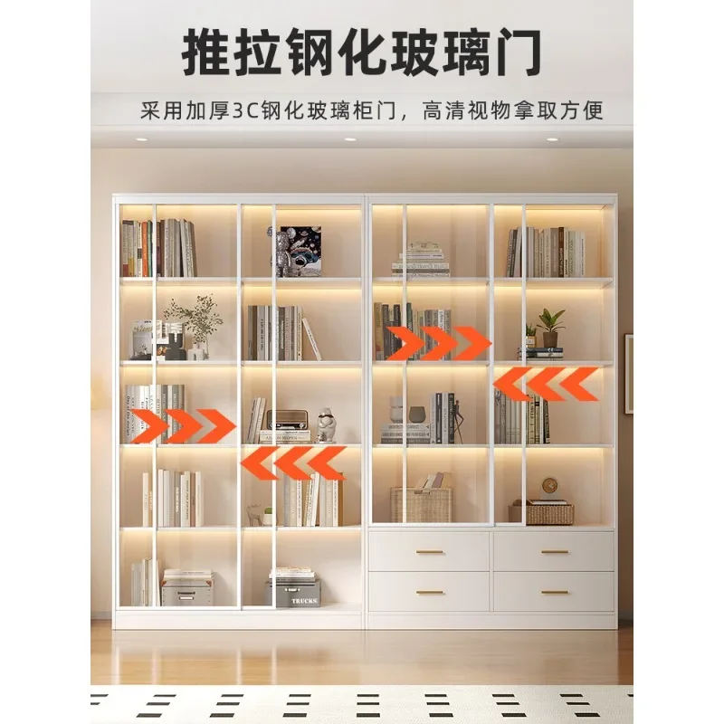 Glass sliding door bookcase figure display cabinet display home living room blind box Lego model ornament building block wine ca