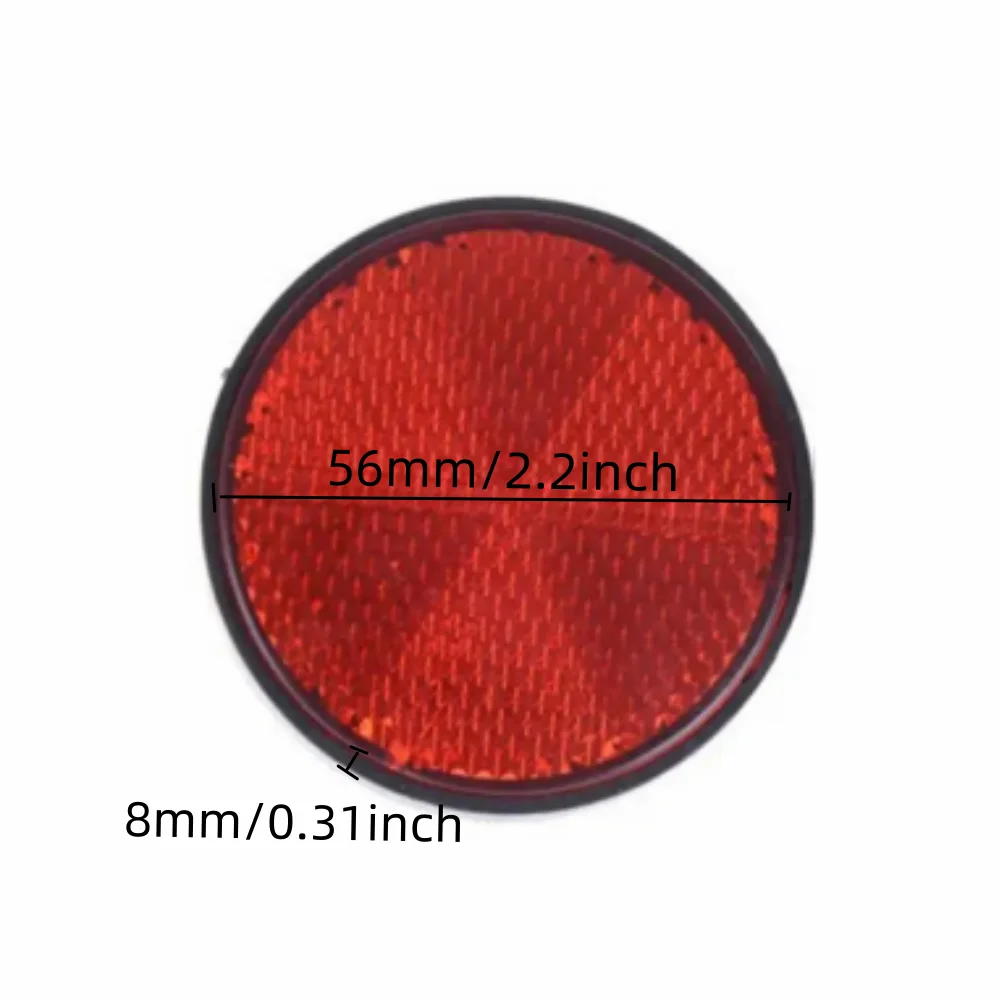 2 قطعة عاكس ذاتي اللصق دائري علامة السلامة المستديرة شريط إشارة عاكس سيارة دراجة نارية الناقلات سياج مقطورة بوابة آخر