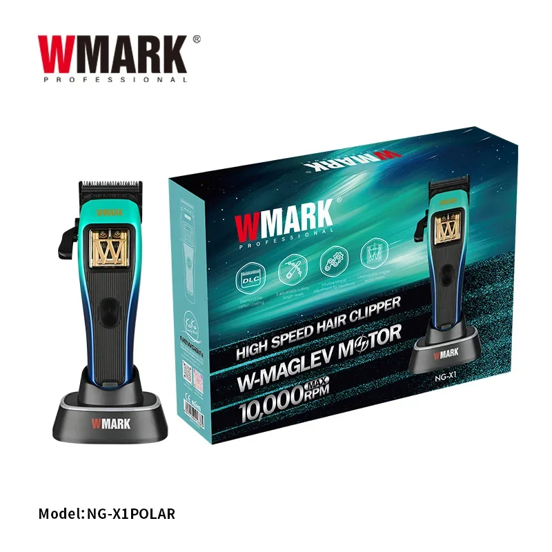 New Electric Hair Trimmer WMARK NG-X1 POLAR Magnetic Levitation Vector Electromechanical Clipper Professional Hair Clipper