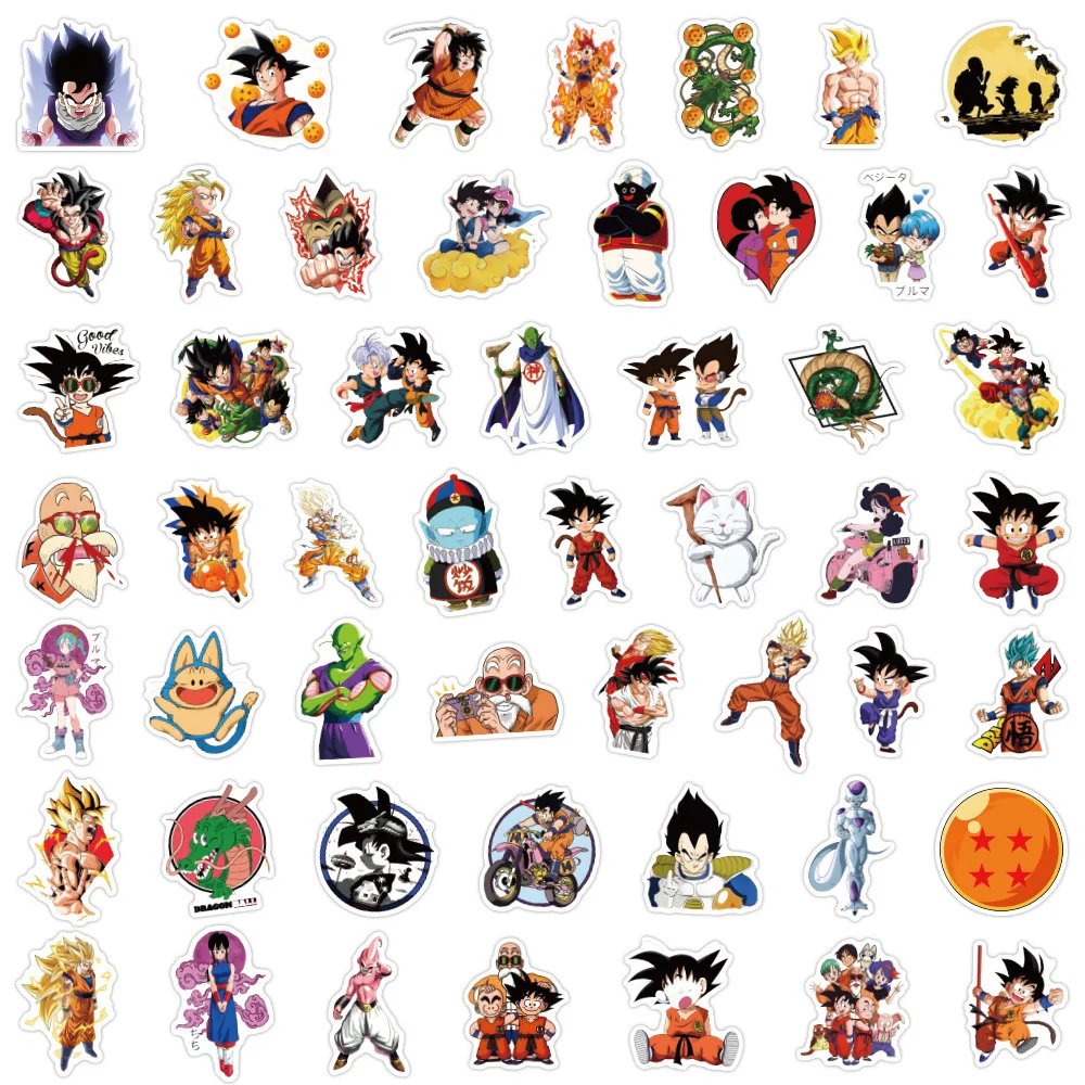 100 個アニメドラゴンボール孫悟空ステッカークール落書きデカールおもちゃ装飾 DIY ラップトップ文具電話冷蔵庫バイクギフト