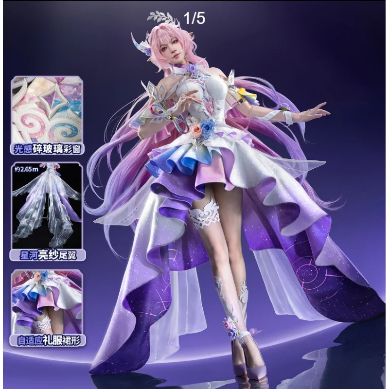 

Cyrene Cosplay Costume Game Honkai：Star Rail PhiLia093 New Women Gorgeous Dress Headwear Props Halloween Party Full Set Uniform