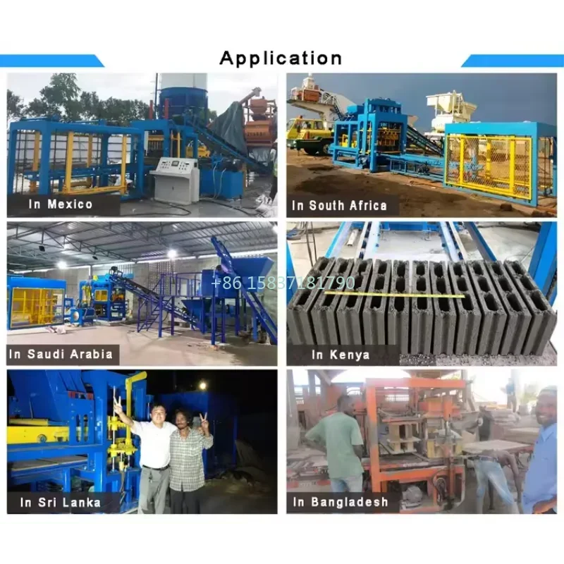 Customized Automatic Brick Making Machine Cement Brick Making Machine QT4-15 Hollow Interlocking Brick Block Making Machine
