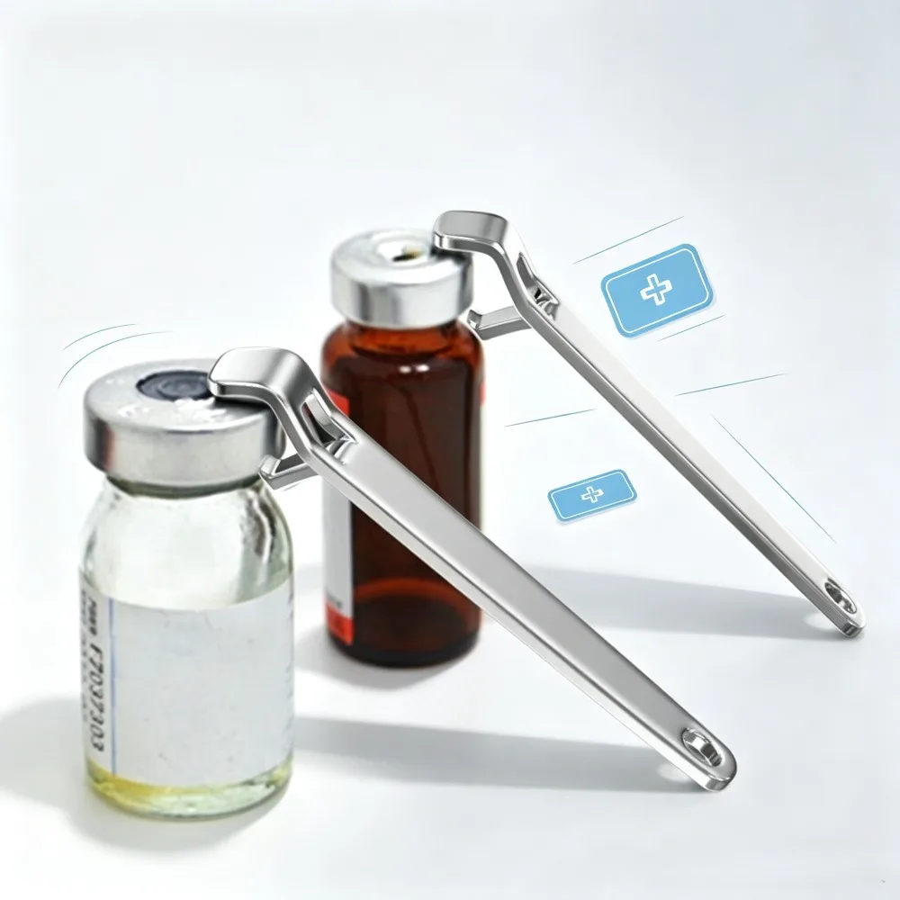 2Pcs Stainless Steel Ampule Bottle Opener Portable Oral Liquid Vial Opener Nurse Doctor Medical Tool Kitchen Accessory
