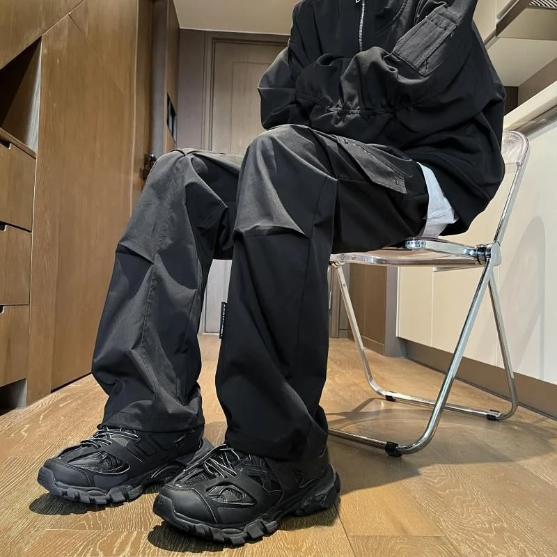 

Hiking Black Joggers Men's Cargo Pants Fashion Baggy Aesthetic Cheap Street Casual Cheapest Regular Fit Long Emo Male Trousers
