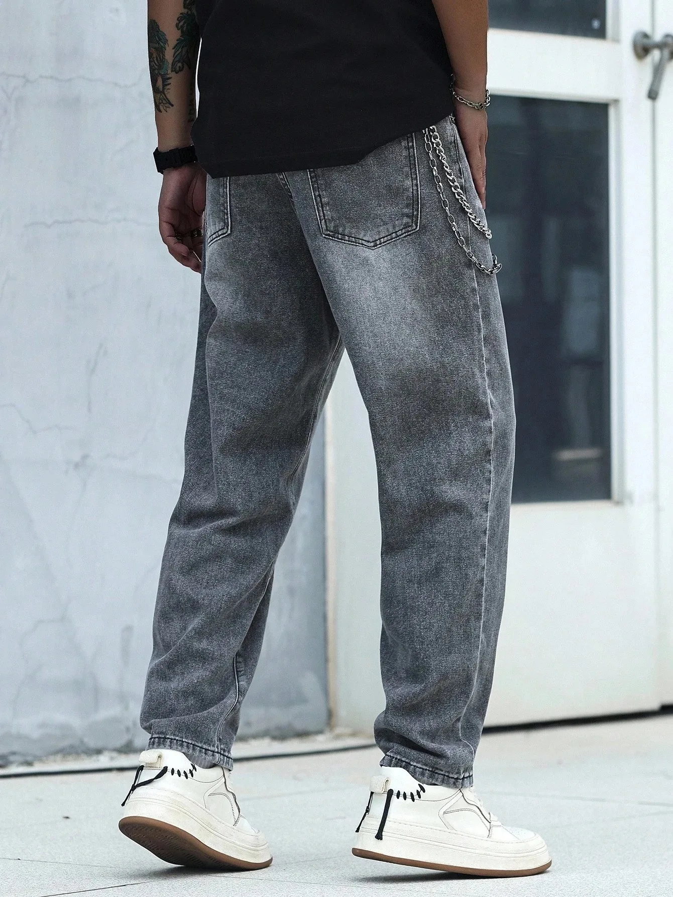 Slim Fit Gray Y2k Drip Jeans For Man Original Unisex Basic Daily Man Pants No accessories or belts included