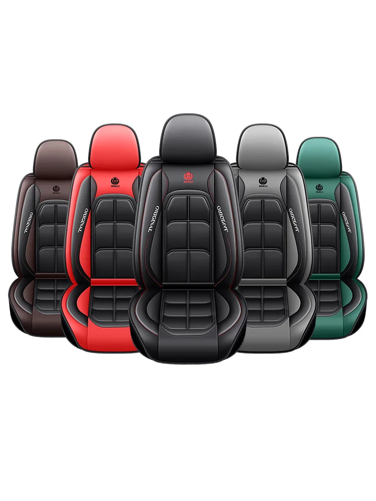 Car Seat Cover Universal PU Leather Front Seat Cover Rear Split Bench Cover All Season Easy Install Seat Protection for Car SUV