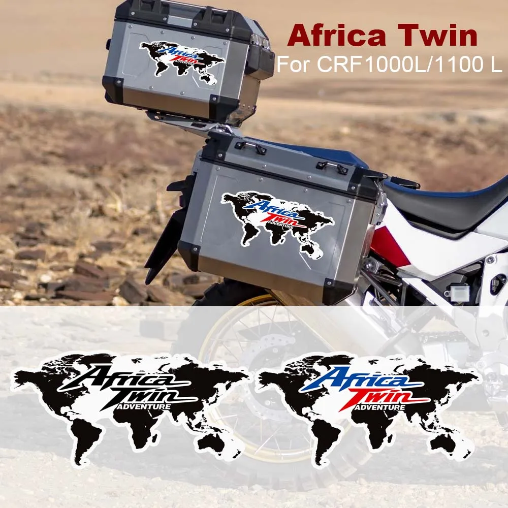 

For Honda Africa Twin CRF1000L Adventure Sports Motorcycle Sticker Tail Top Side Panniers Luggage Aluminium Box Case