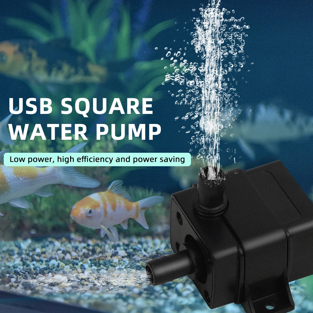 Low Voltage Water Pump USB 5V Micro Mini Submersible Pump Micro Ultra-quie Brushless Motor Pump 120L/H For Fish Tank Aquarium