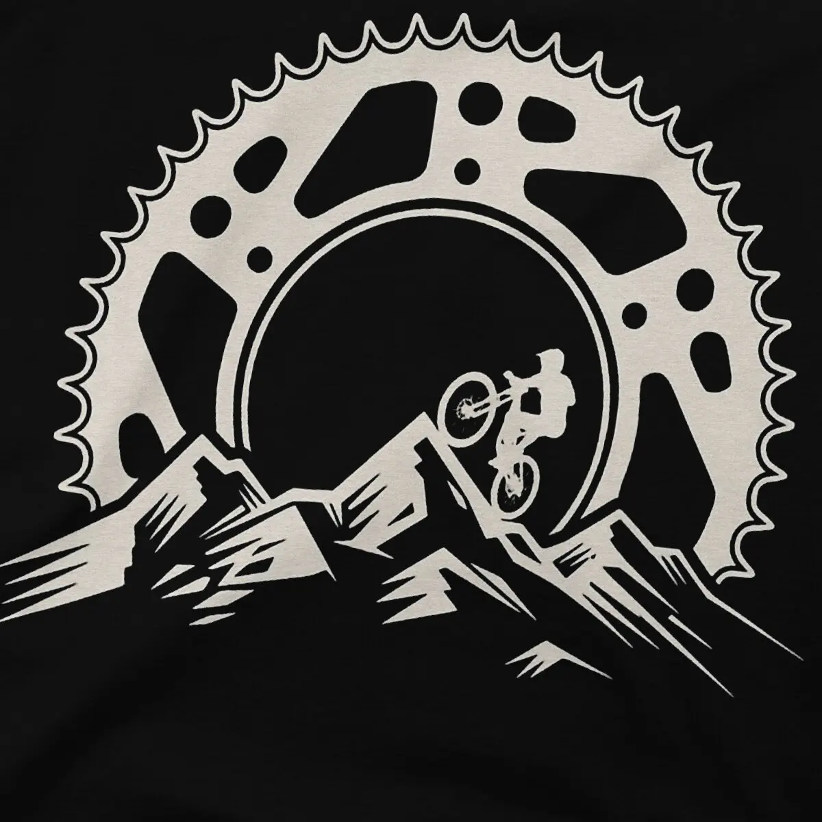 Bicycle Man TShirt Mountain Bike Gear Sunset Downhill Mtb Biking Distinctive T Shirt Harajuku Streetwear Hipster