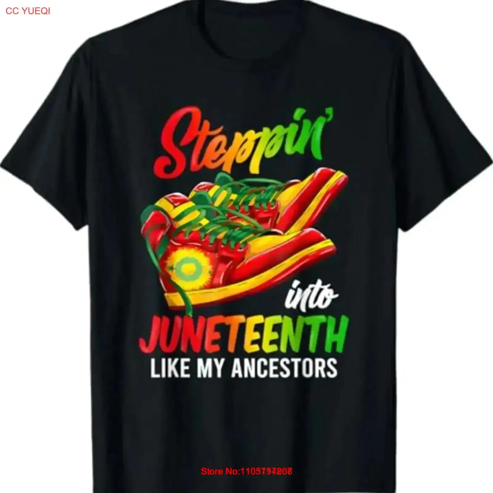 Stepping Into Juneteenth Afro Woman Black Girls Sneakers Men T Shirtt vintage Washed graphic Versatile Comfortable Soft homme