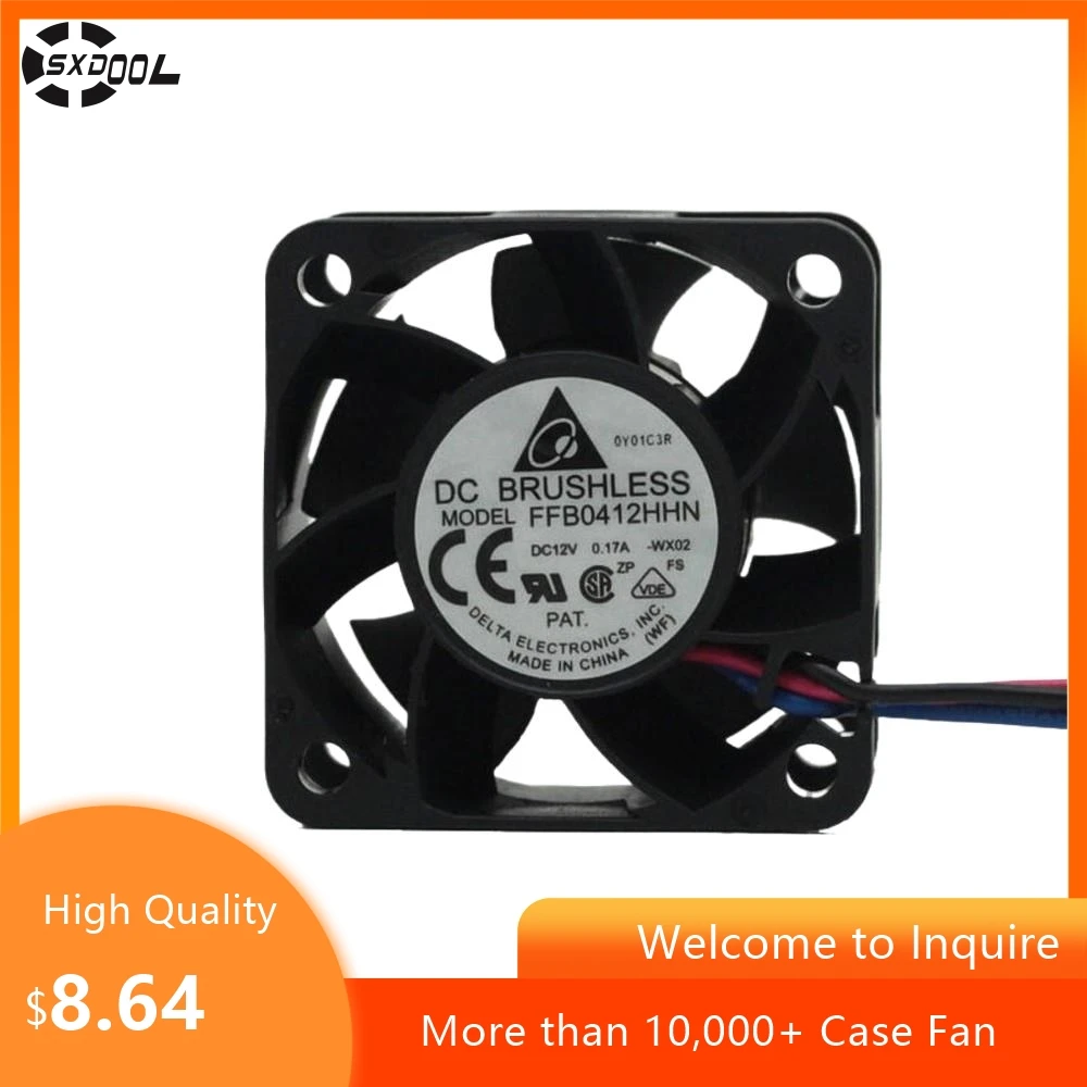 

For Delta FFB0412HHN 40x40x28mm 4028 40mm Fan 12V 0.17A Dual Ball 8000RPM 13CFM 1U Server Cooling Fan