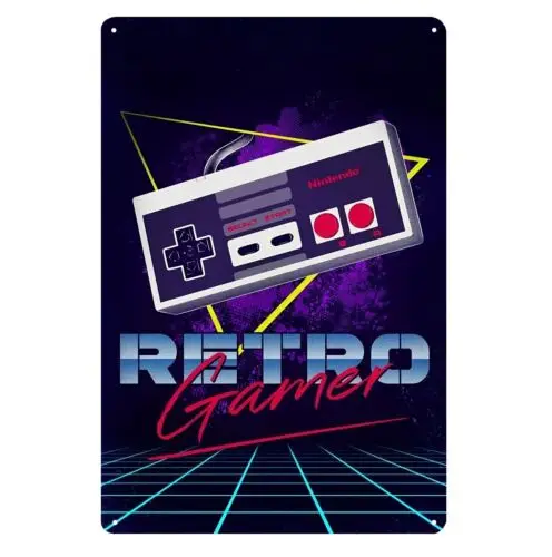Retro Gamer Gameboy control Video Game Metal Poster - 20x30cm