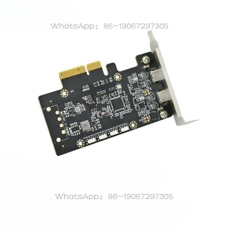

421UPCIEX4 с 4 портами USB3.2, высокоскоростной двухпортовый встроенный адаптер-карта расширения Type-C для компьютера