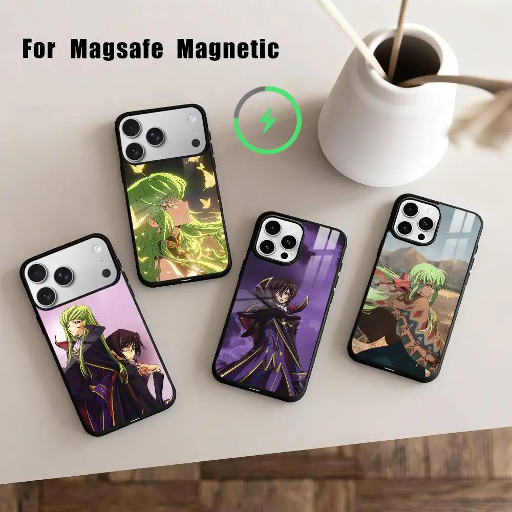 

Japanese Anime C-Code G-Geass Phone Case For iPhone17,16,15,14,13,12,11 Plus,Pro Max Magnetic For Magsafe Wireless Charging