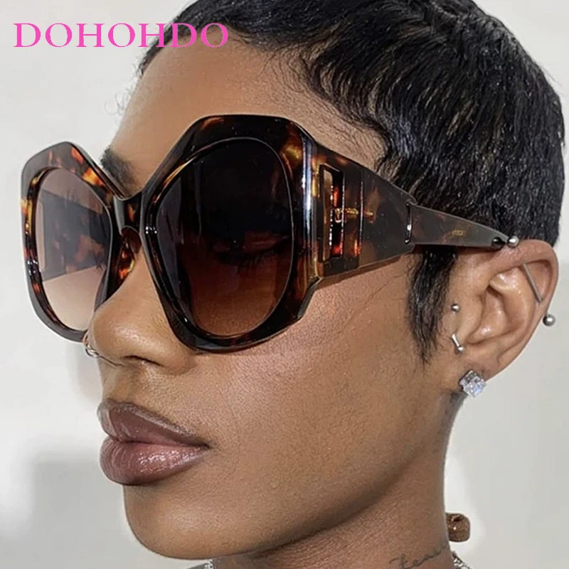 

Steam Punk Oversize Frame Polygon Women Sunglasses Brand Design Men Sunglass Outdoor Sports Drive Trendy Windproof Goggles UV400