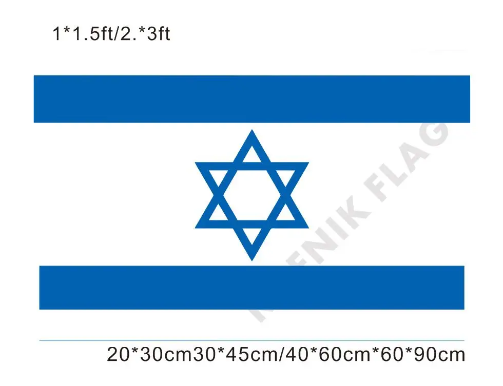 KAFNIK, 20*30cm/30*45cm/40*60cm/60*90cm Small Flags Israel National Flag for Countries World Event Decorative Flags
