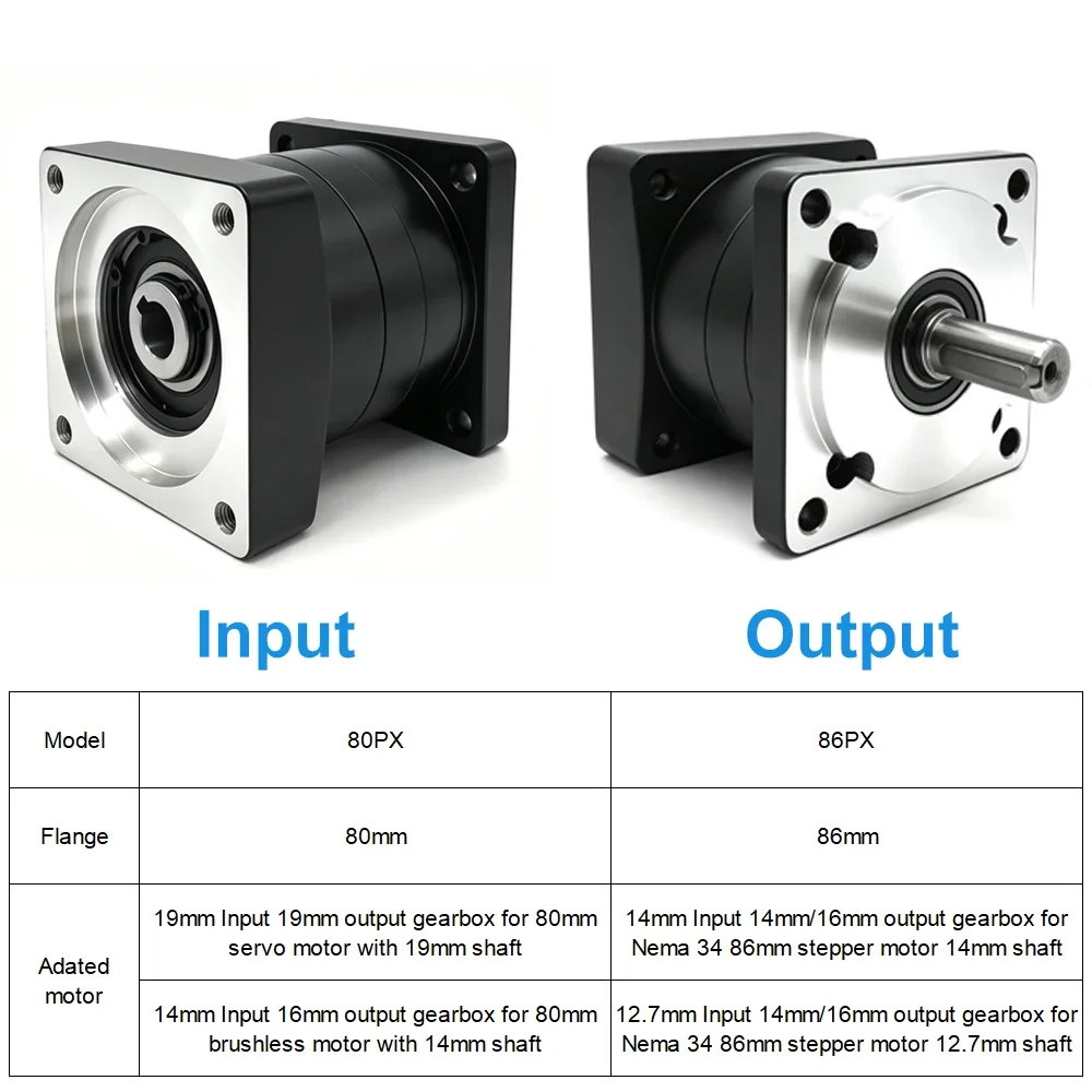 Nema34 86 Stepper Motor Planetary Reducer 60 Servomotor Reducer Brushless Motor Step-Down Gearbox for Increase Torque