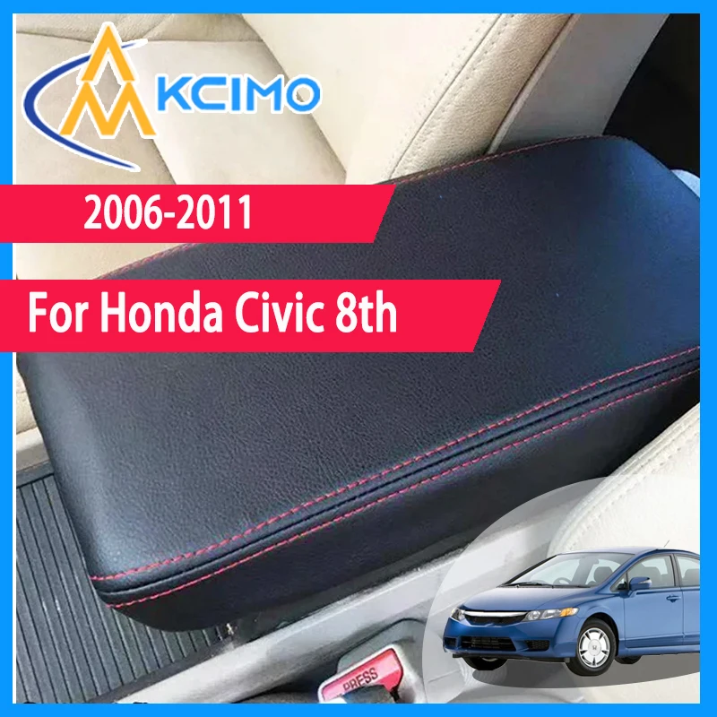 

For Honda Civic 8th Gen Sedan 2006-2011 Car Armrest Cover Scratch proof Waterproof Cover Microfiber Leather Car Interior