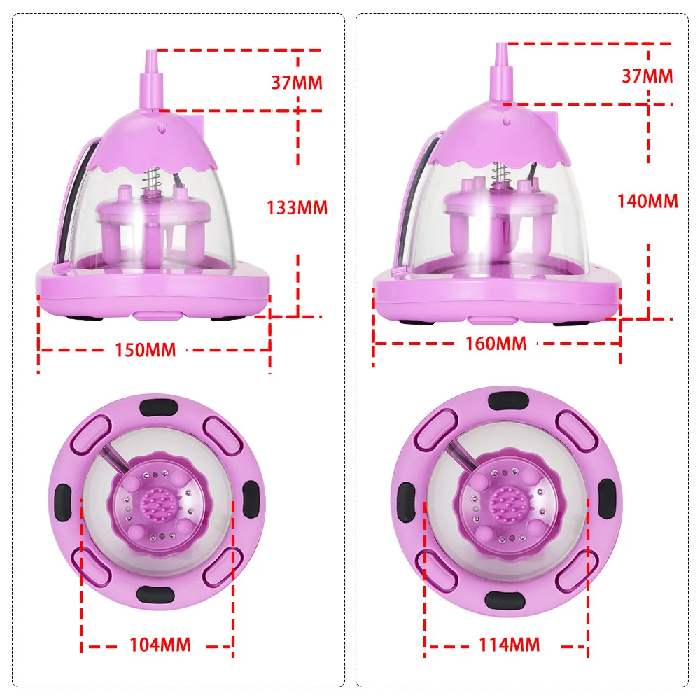 Portable Vacuum Micro Current Suction 4 Cups Massager Fast Breast Enlargement Machine For Breast Augmentation