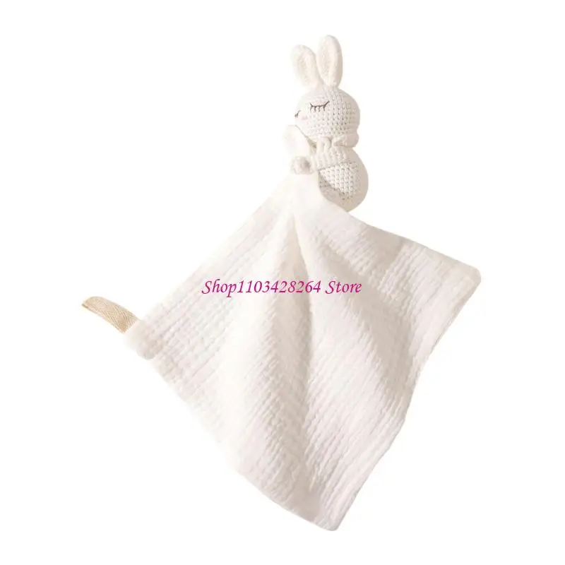  Crochet Rabbit Design Soothing Towel for Travel Home and Nursery Portable