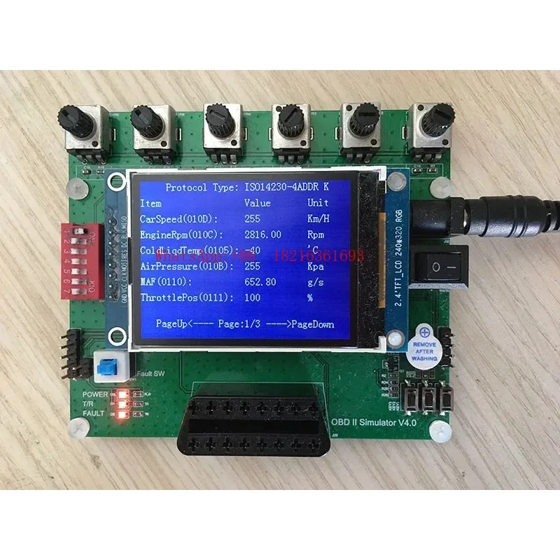 Limited Offer Automotive OBD ECU Simulator J1939 CAN Bus Testing Device Car Engineering Debugging Equipment