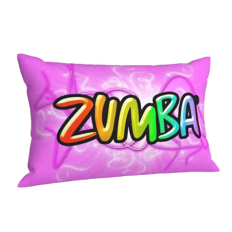 Custom Modern Zumbas Dance Pattern Cushion Cover Velvet Pillow Case Rectangle