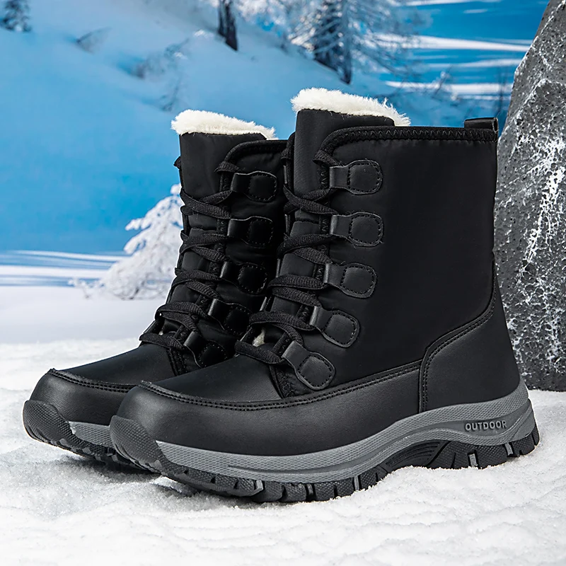 

Женские ботильоны на шнуровке, плюшевая теплая дизайнерская повседневная зимняя прогулочная обувь, уличная модная мужская обувь