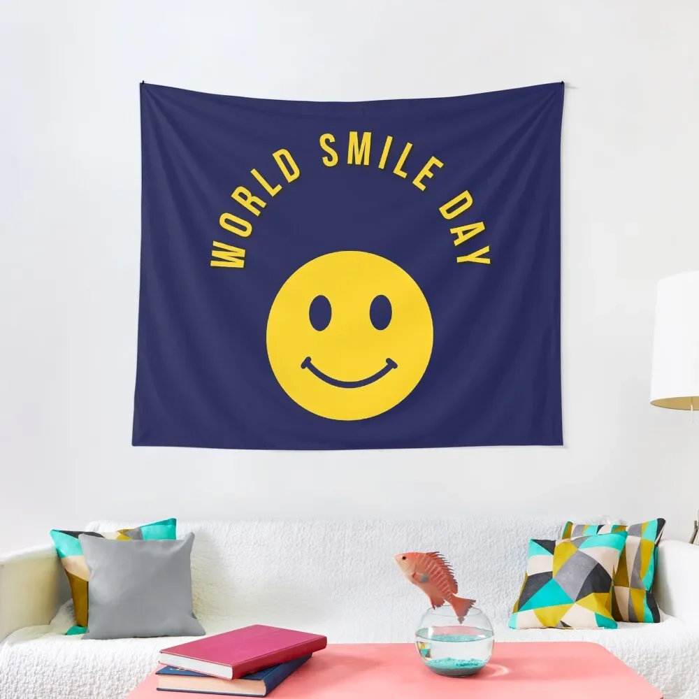 

World Smile Day Tapestry Wall Hanging Wall Art Tapestry