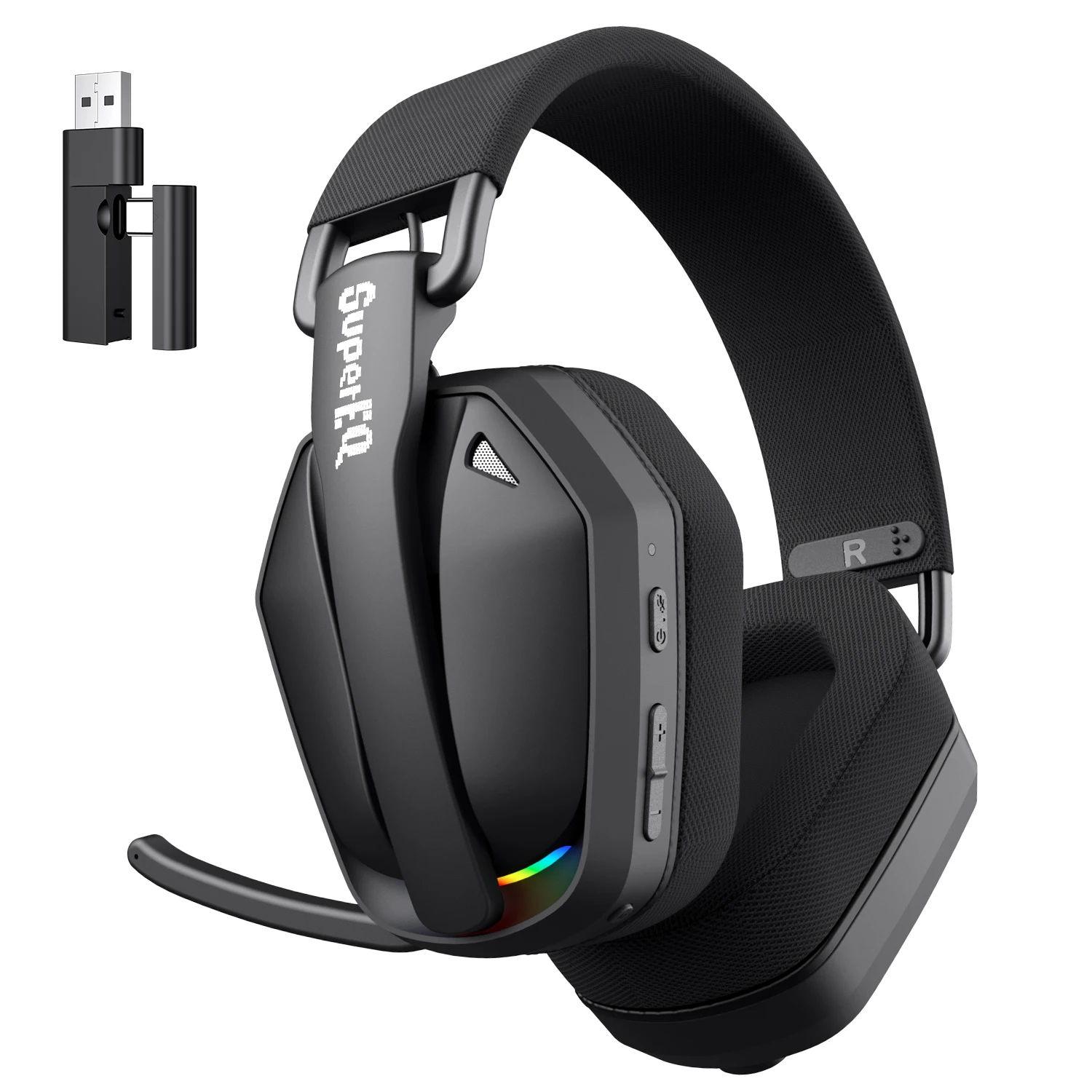 EKSA E910 беспроводная игровая гарнитура 7.1 Surround, 5.8 ГГц, микрофон ENC