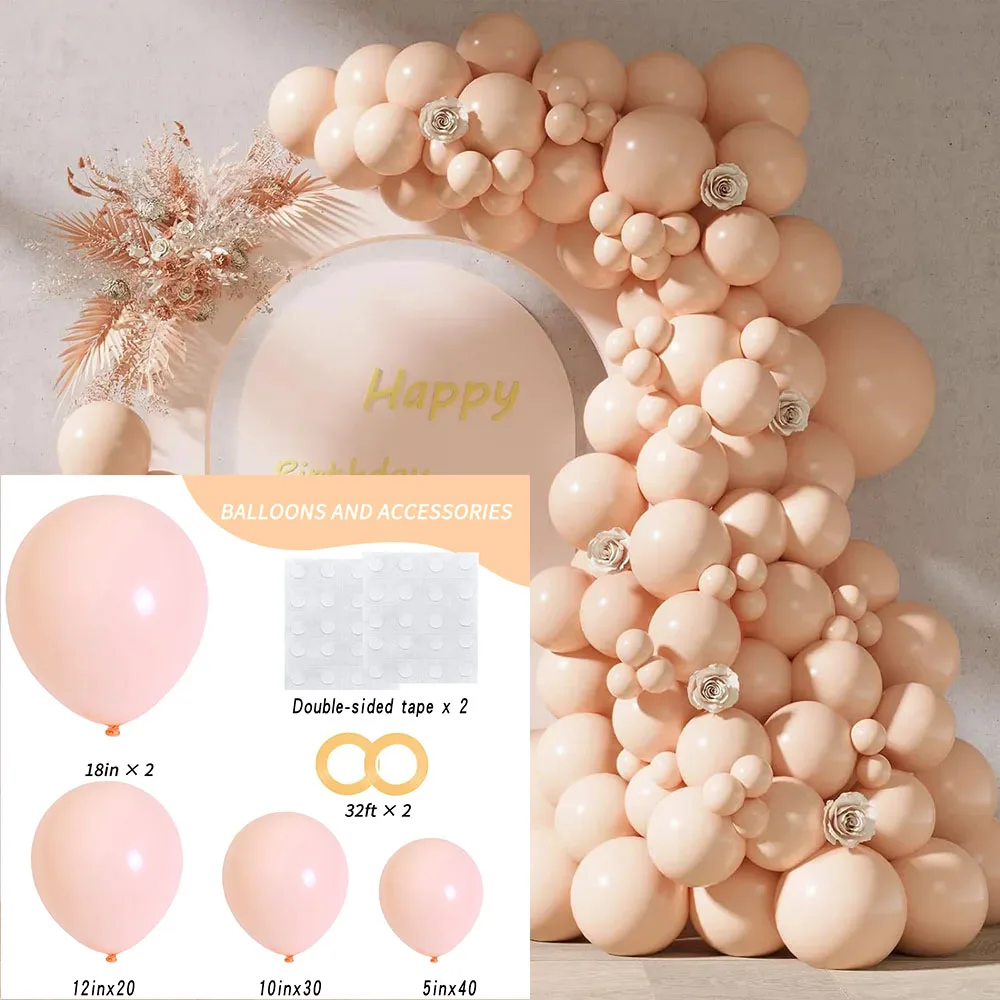 96-teiliges Macaron-Pastell-Ballonset - Regenbogenfarbene Latexballons für Geburtstag, Hochzeit, Babyparty, Partydekoration – Detail 11