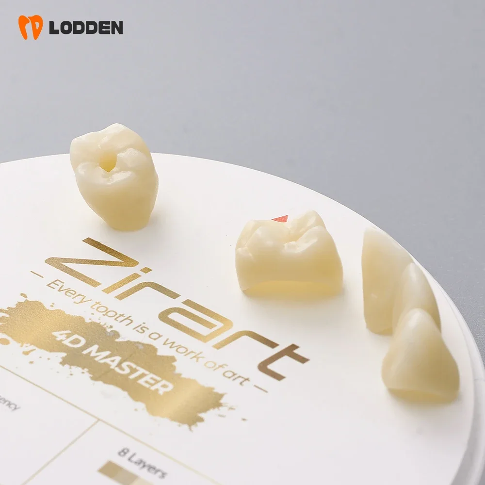 Lodden Zirconia Multilayer Block 100%Tosoh Zriart 98*10-30mm A-color 4D MASTER for CAD CAM open System Dental Material