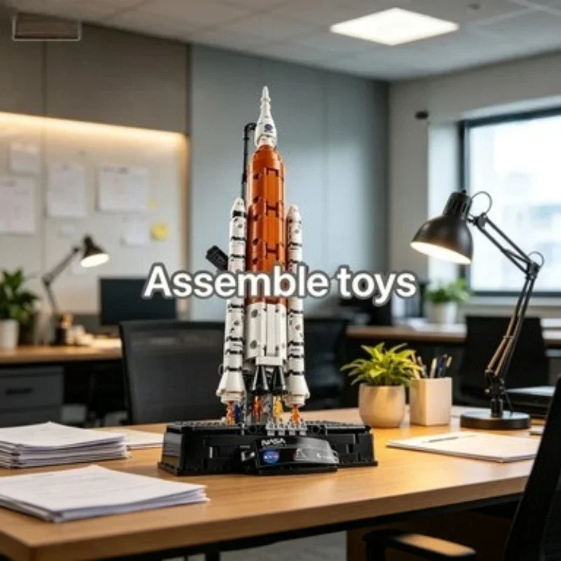 Bandai42221 Kit de Construcción de Cohete Espacial Artemis de 632 Piezas, Juguete Coleccionable, Regalo para Fiestas, Compatible con Bloques LEGO