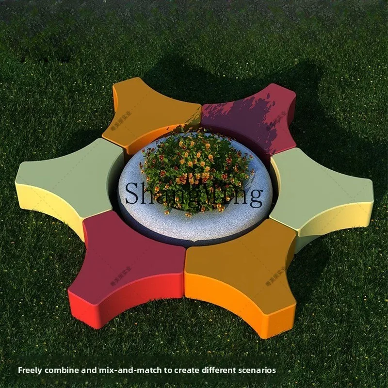 

DSA FRP outdoor seat combination shopping mall creative seat park square landscape public seat
