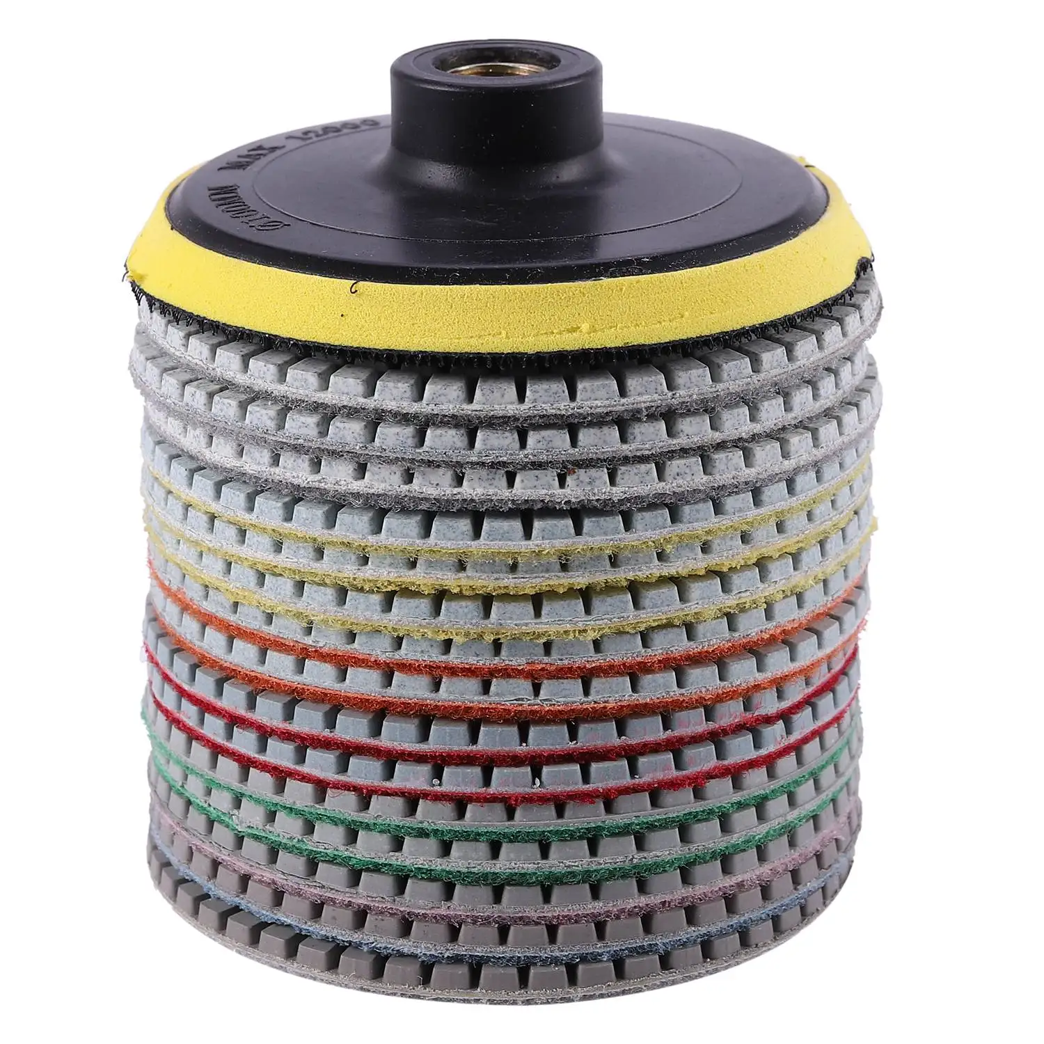 

16Pcs Diamond Polishing Pads Kit 4 Inch 100Mm Wet/Dry for Granite Stone Concrete Marble Polishing Use Grinding Discs Set